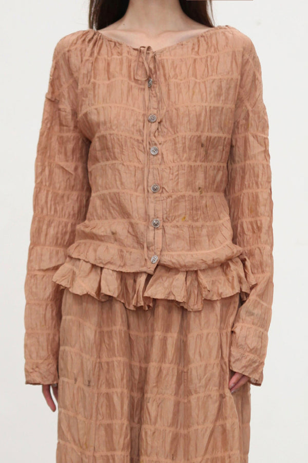 Mutedance 25 Autumn/Winter Button-Down Drawstring Shirt Top Collection Handmade Classic MD-MD25FW40-rose (MD25FW35)